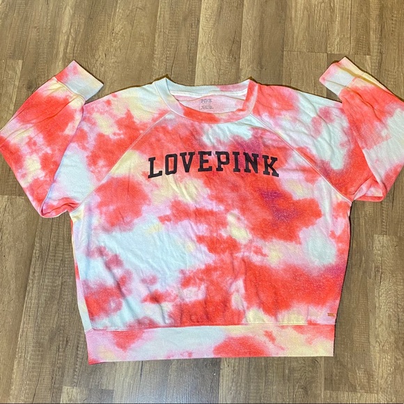 VS PINK Tie Dye “So Soft” Knit Top (L) - Picture 2 of 7